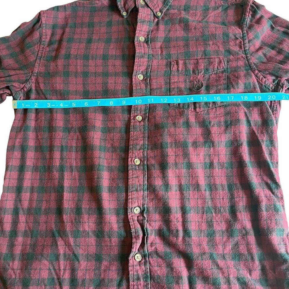 Chaps Performance Flannel Button Down Shirt Mens M Long Sleeve Plaid Red - Picture 5 of 7